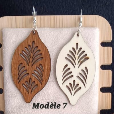 boucle d'oreille en bois 7
