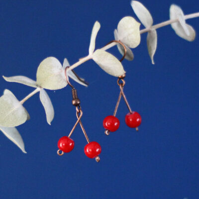 Boucles d'oreilles petites cerises