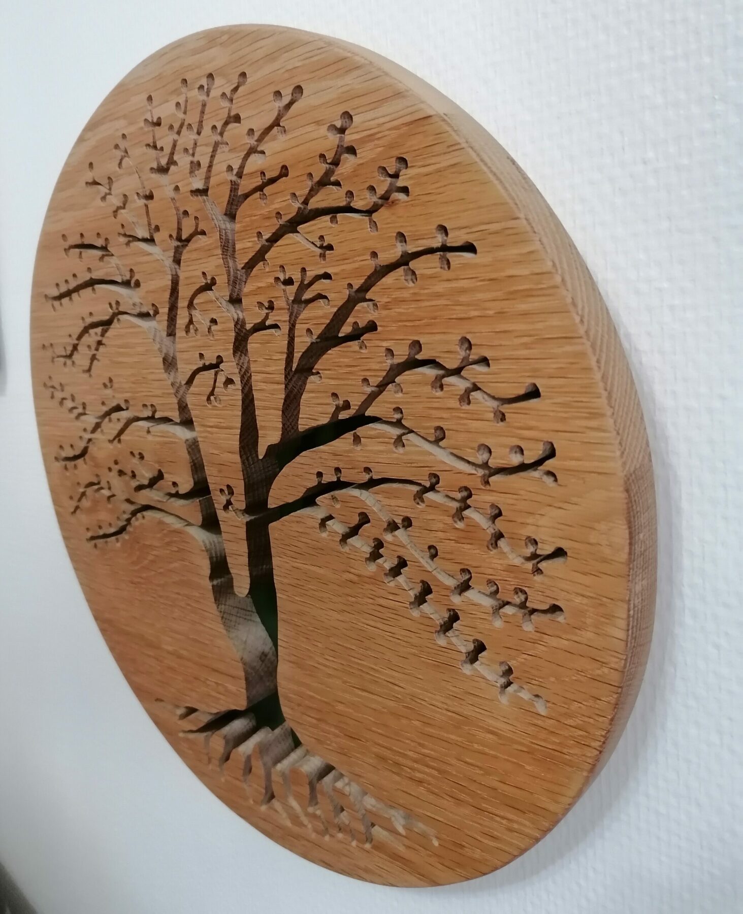 Arbre de vie en chêne à accrocher au mur, belle décoration murale pour votre intérieur, ambiance nature, romantique, originale et reposante. – Image 3