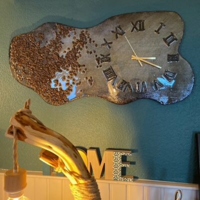 Horloge mural grain de café