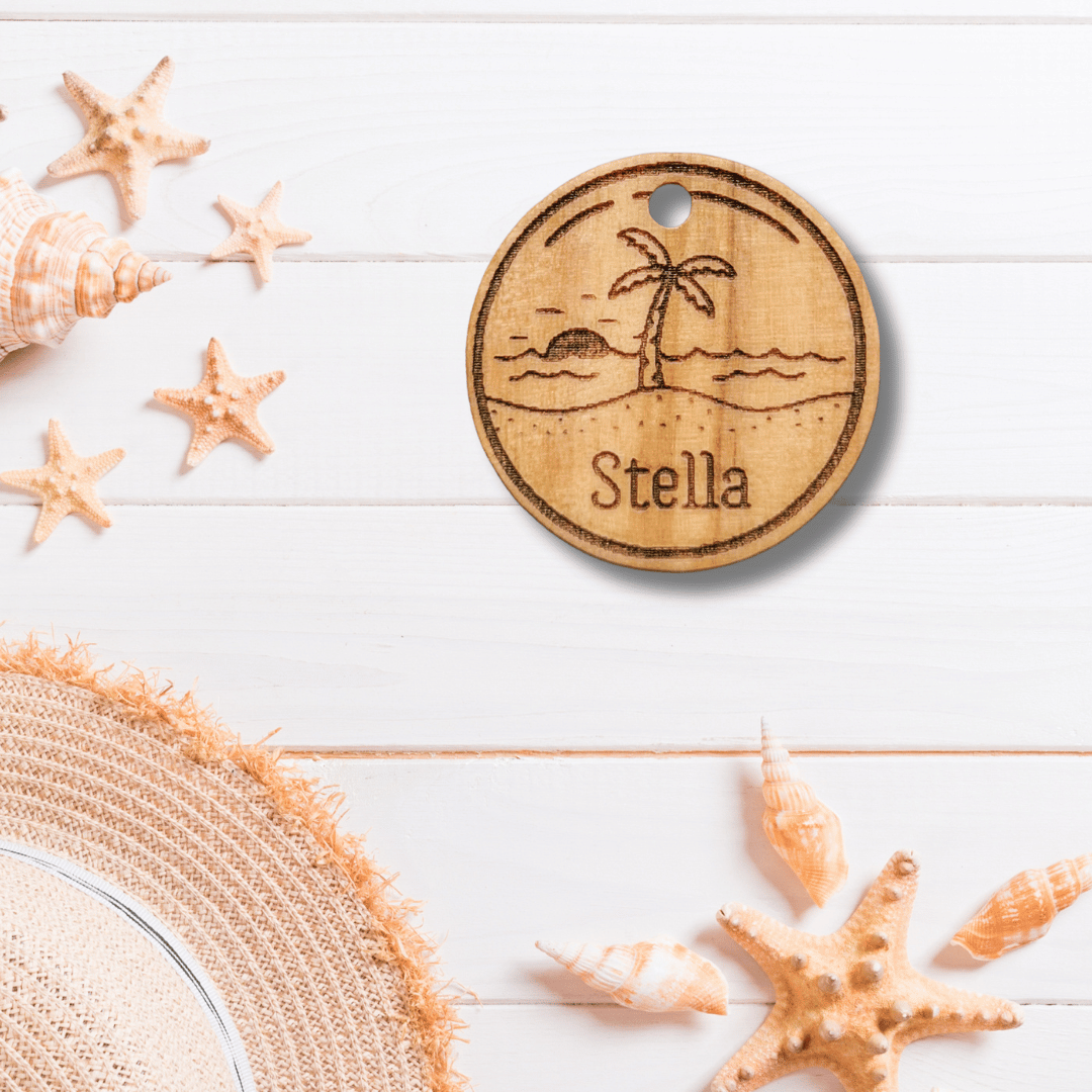 Médaille en bois plage