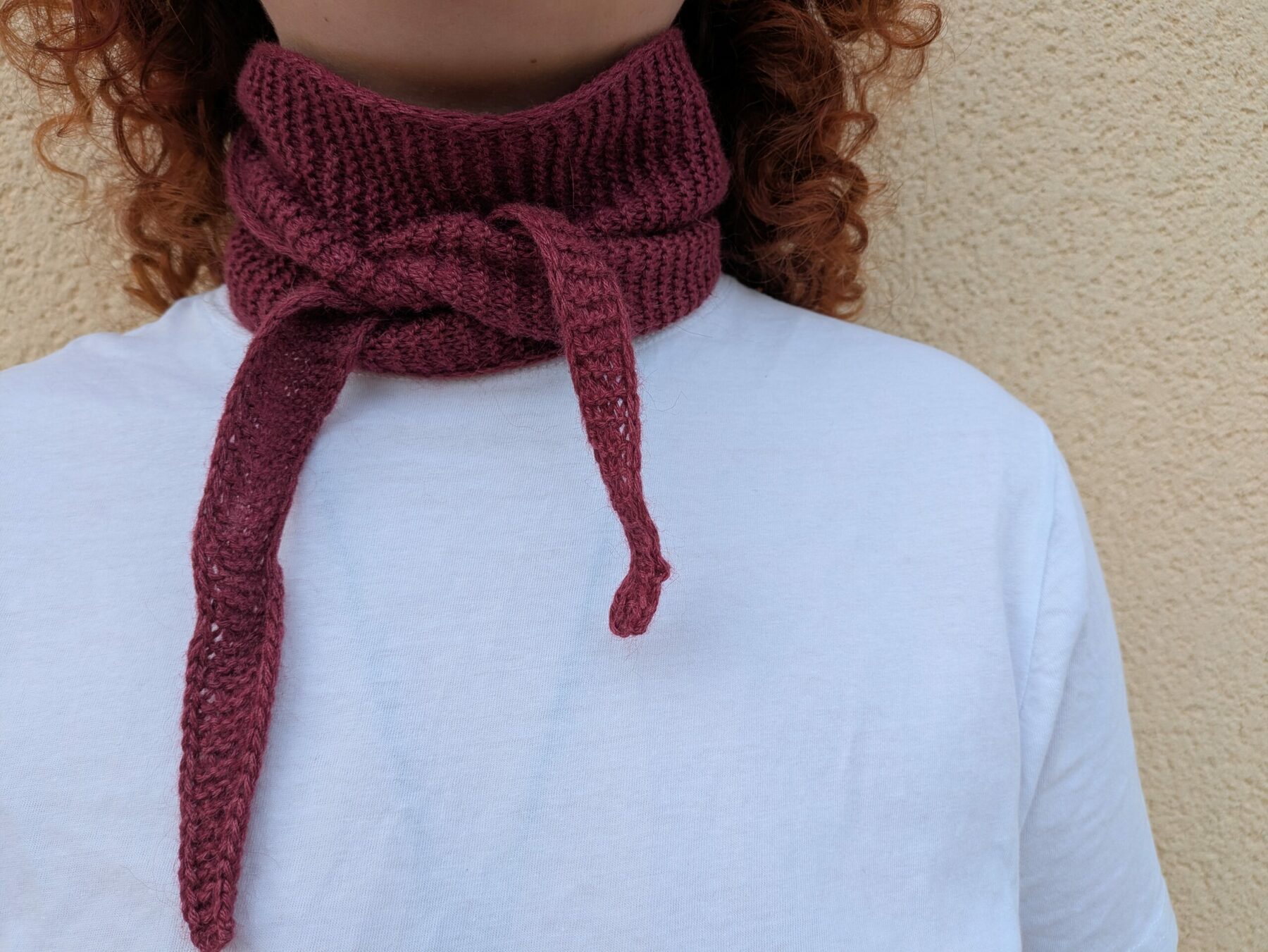 Mini écharpe mérinos et soie