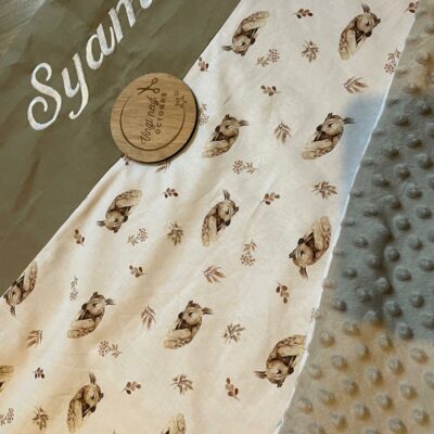 COUVERTURE MOLLETONNEE PERSONNALISEE 120X80cm