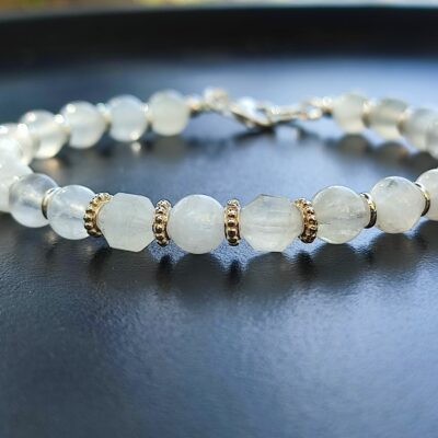 Bracelet chic et fin en Pierre de Lune en Argent 925