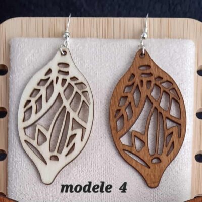boucle d'oreille en bois 4