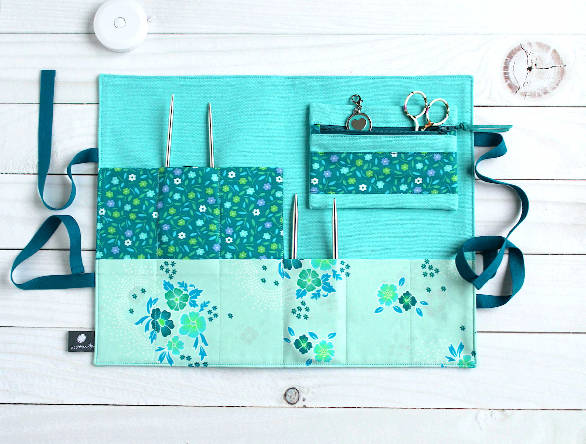pochette tricot aiguilles circulaires