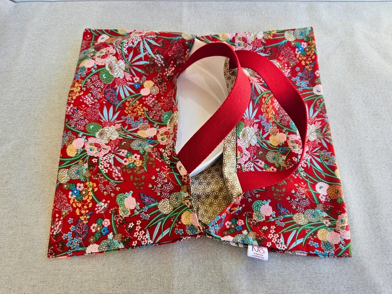 Sac à Tarte – Harmonie Rouge – Porte plat réversible – Image 2
