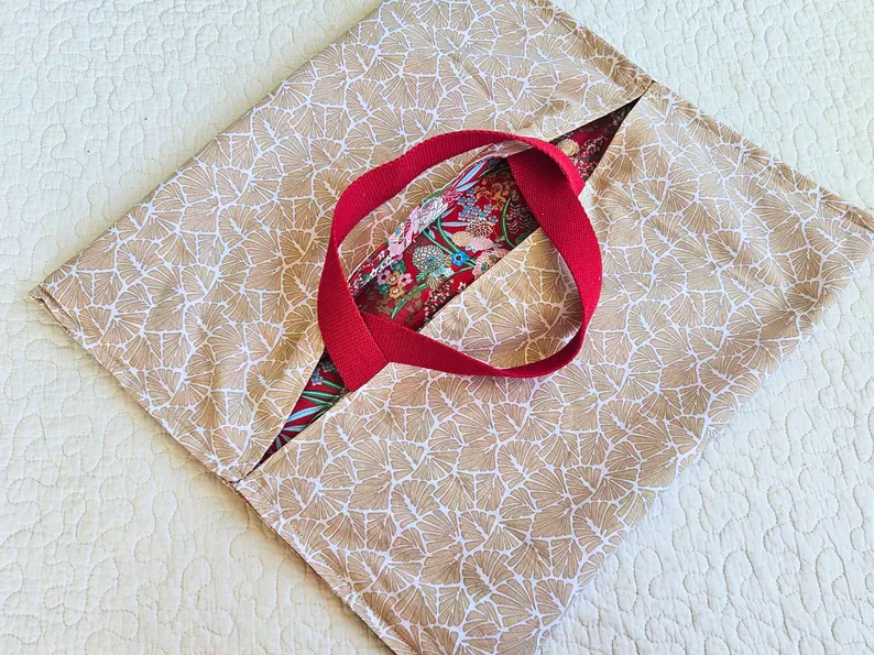 Sac à Tarte – Harmonie Rouge – Porte plat réversible – Image 6
