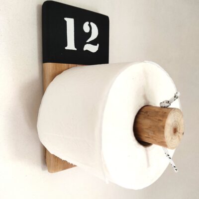 Porte rouleau papier toilette en bois
