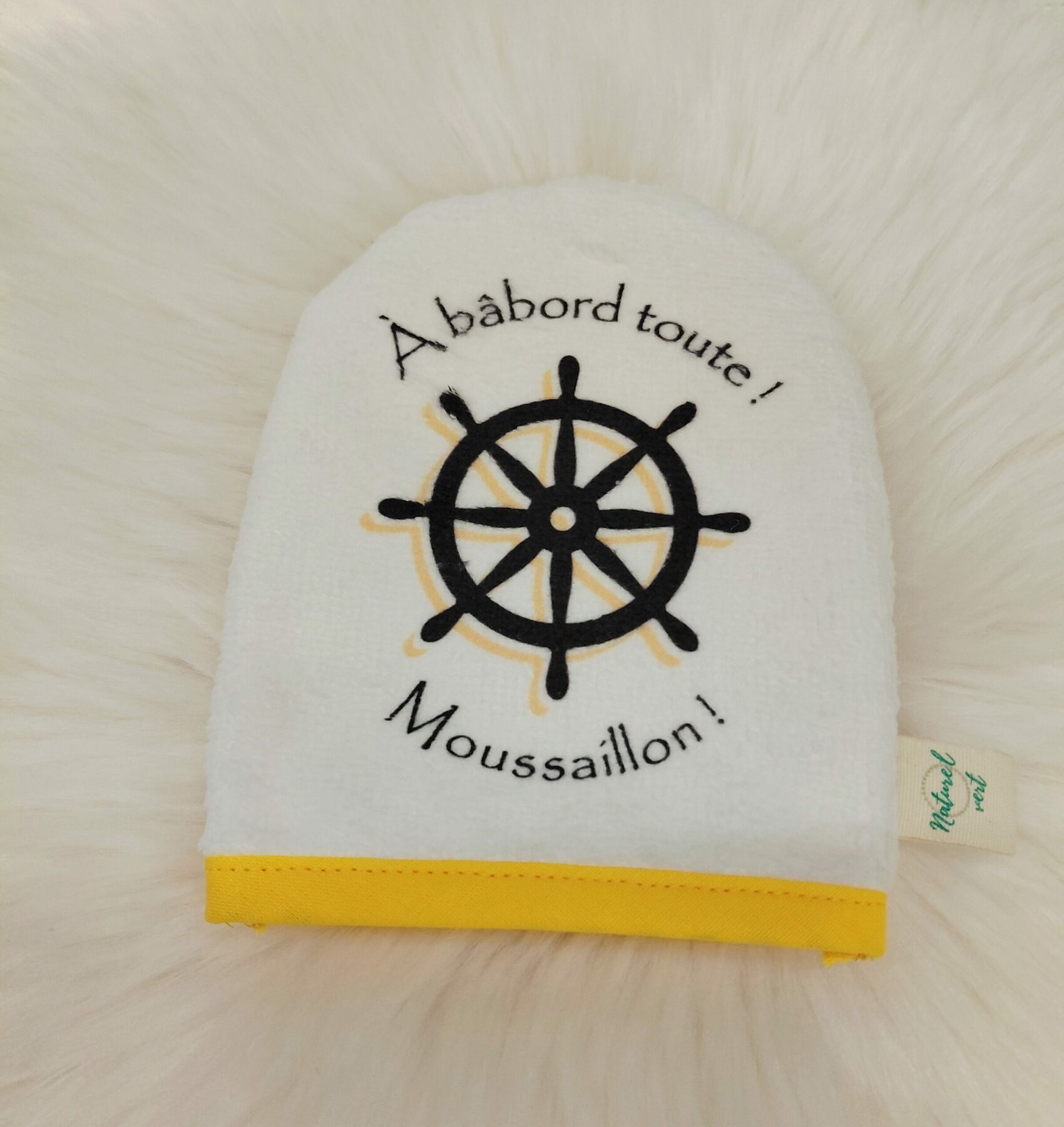 Mini-gants enfant en éponge de bambou – Fait main, motif pirate 🏴☠️ – Image 6