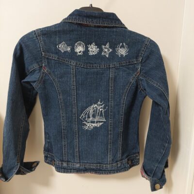 Veste jean 10 ans brodée