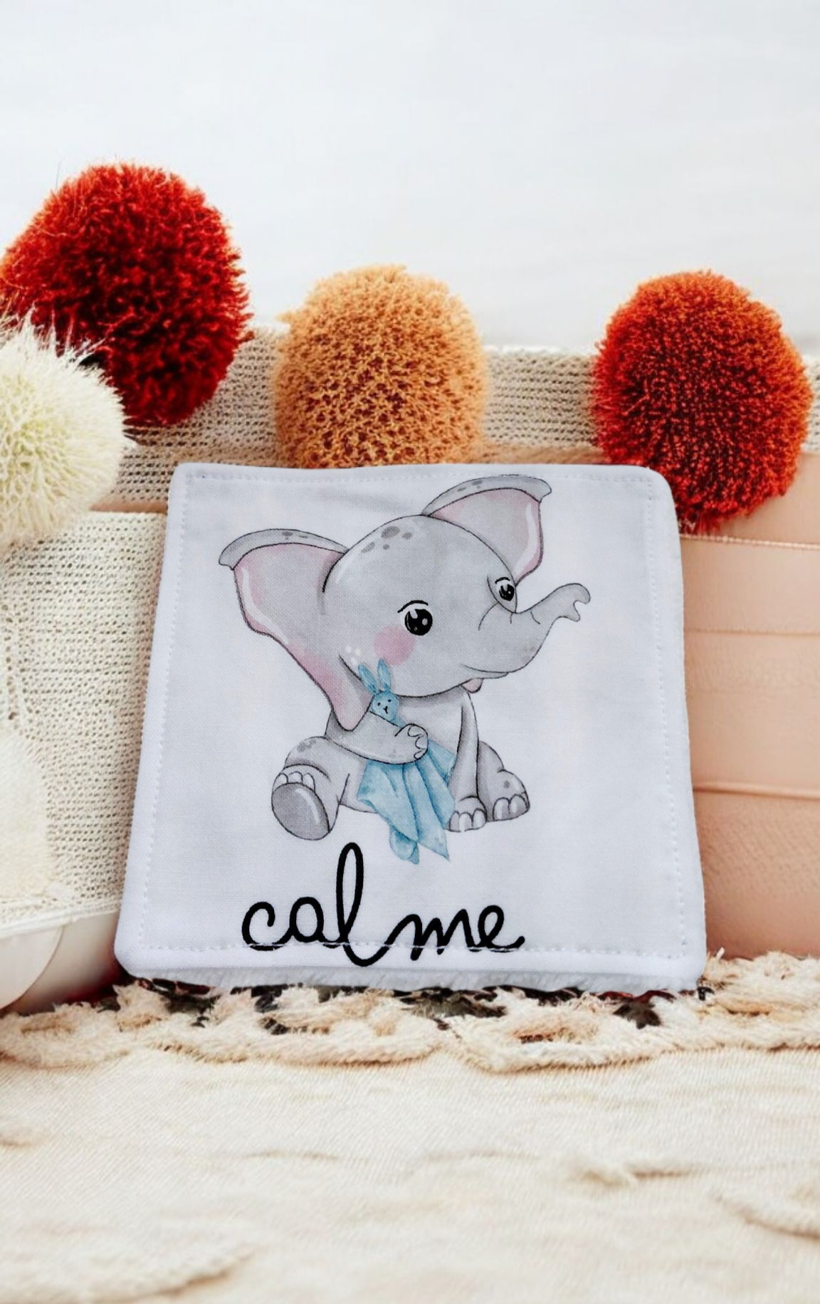 Lot de 4 lingettes lavables bébé – Motif “Les émotions ludiques” – Image 4