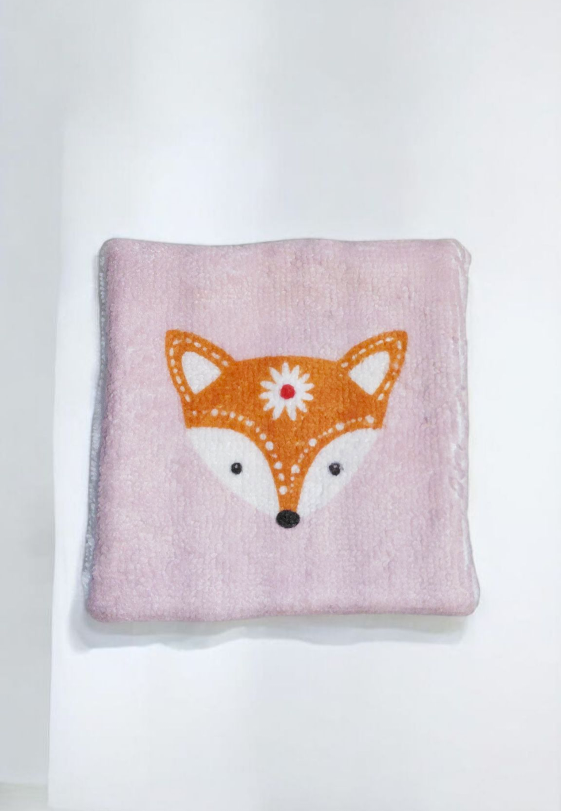 Lot de 4 lingettes lavables motif renard – double face en éponge de bambou certifiée Oeko-Tex® – Fait main – Image 2