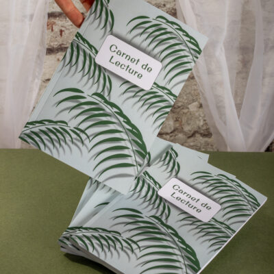 Carnet de lecture a feuille de palmier
