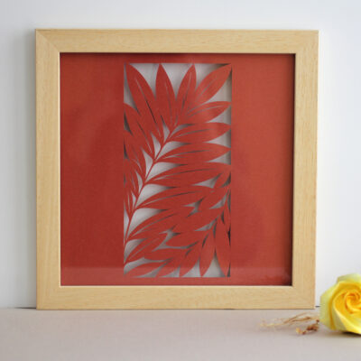 Cadre floral graphique rectangle