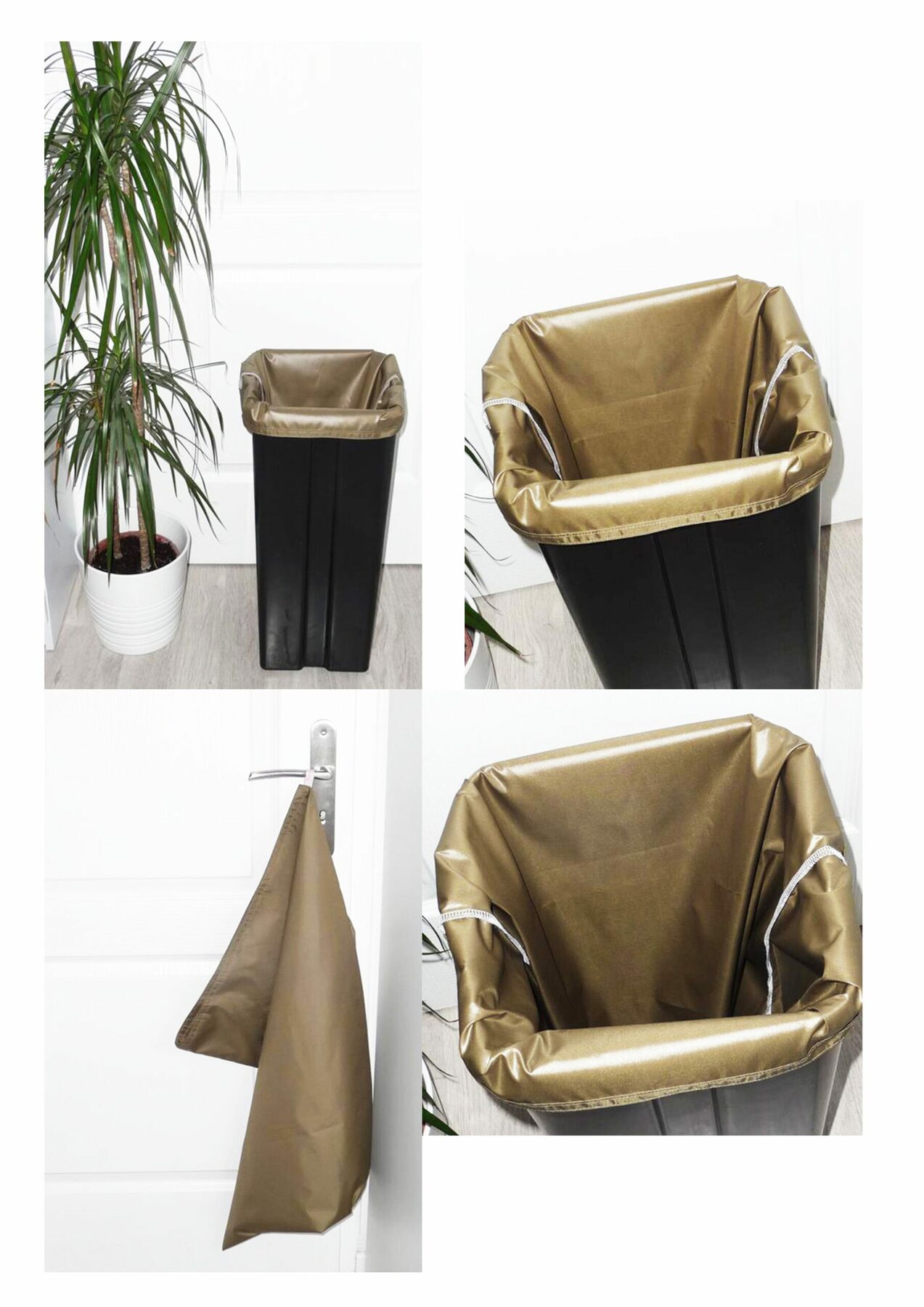 Sac poubelle lavable et réutilisable KAKI (50L)