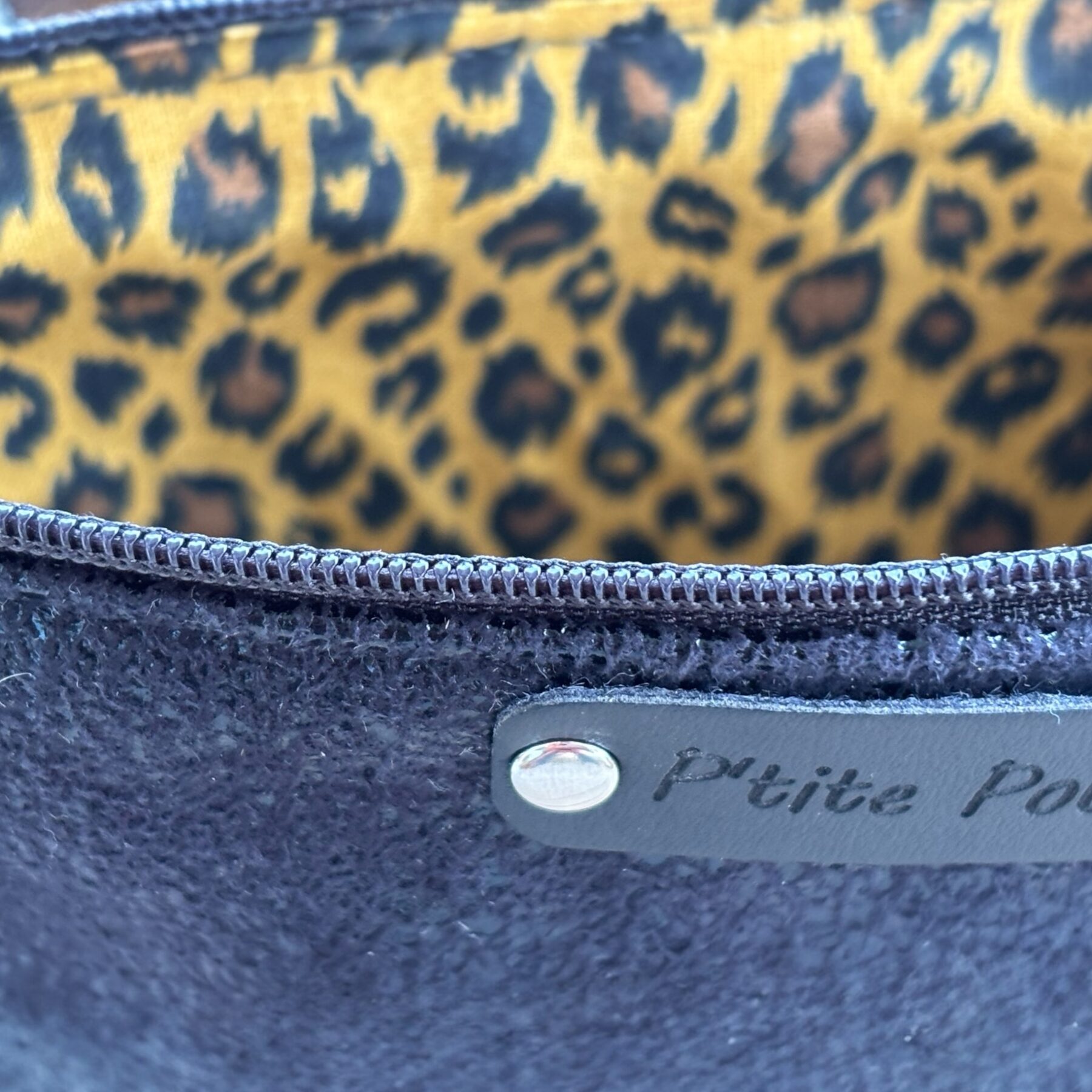 🖤 Trousse en Simili Cuir Noir Brillant – Création Artisanale Française – Image 2