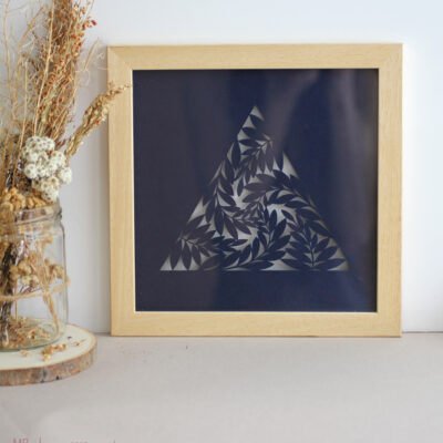 Cadre floral graphique triangle
