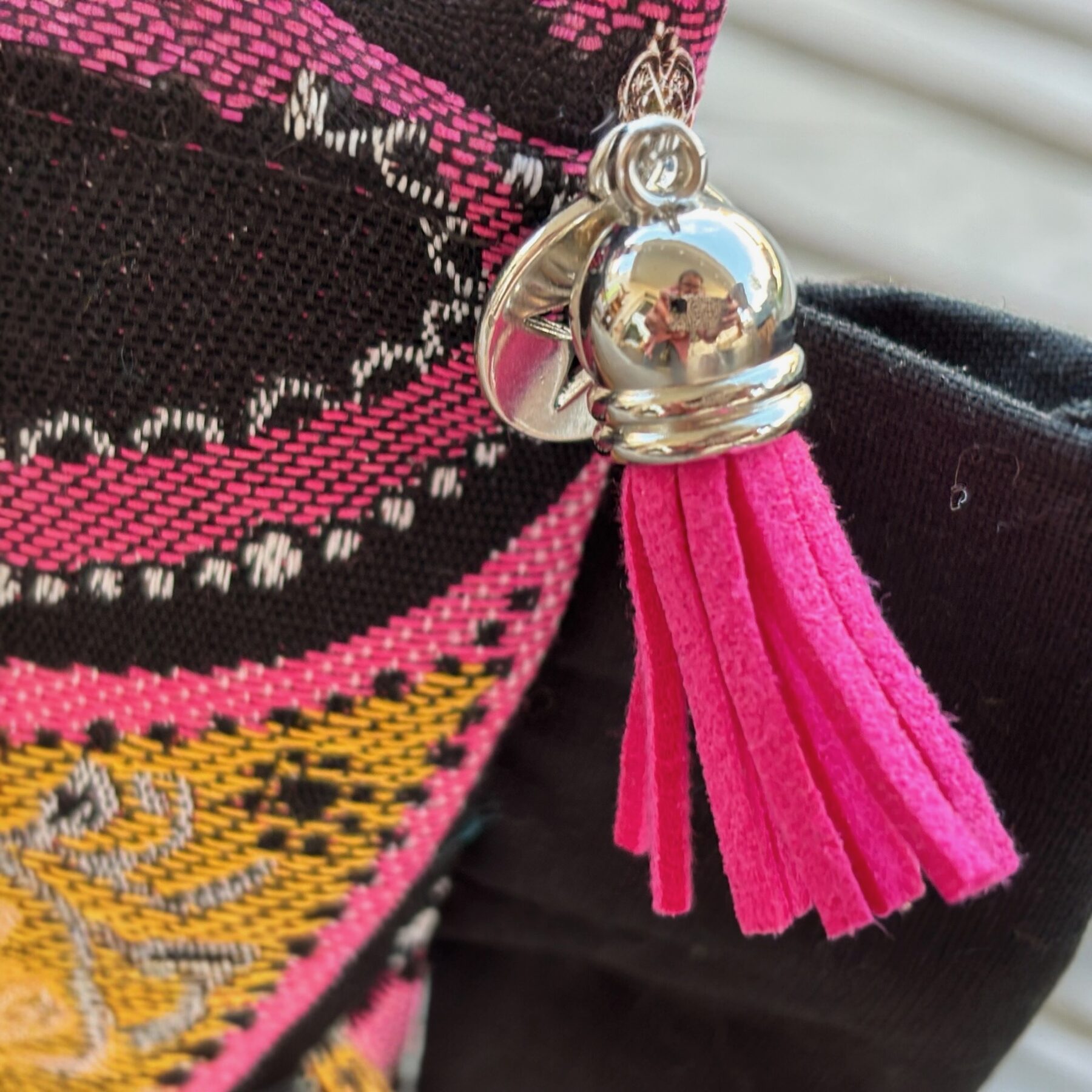 🌺 Trousse en Jacquard Fleuri – Création Artisanale Française – Image 2