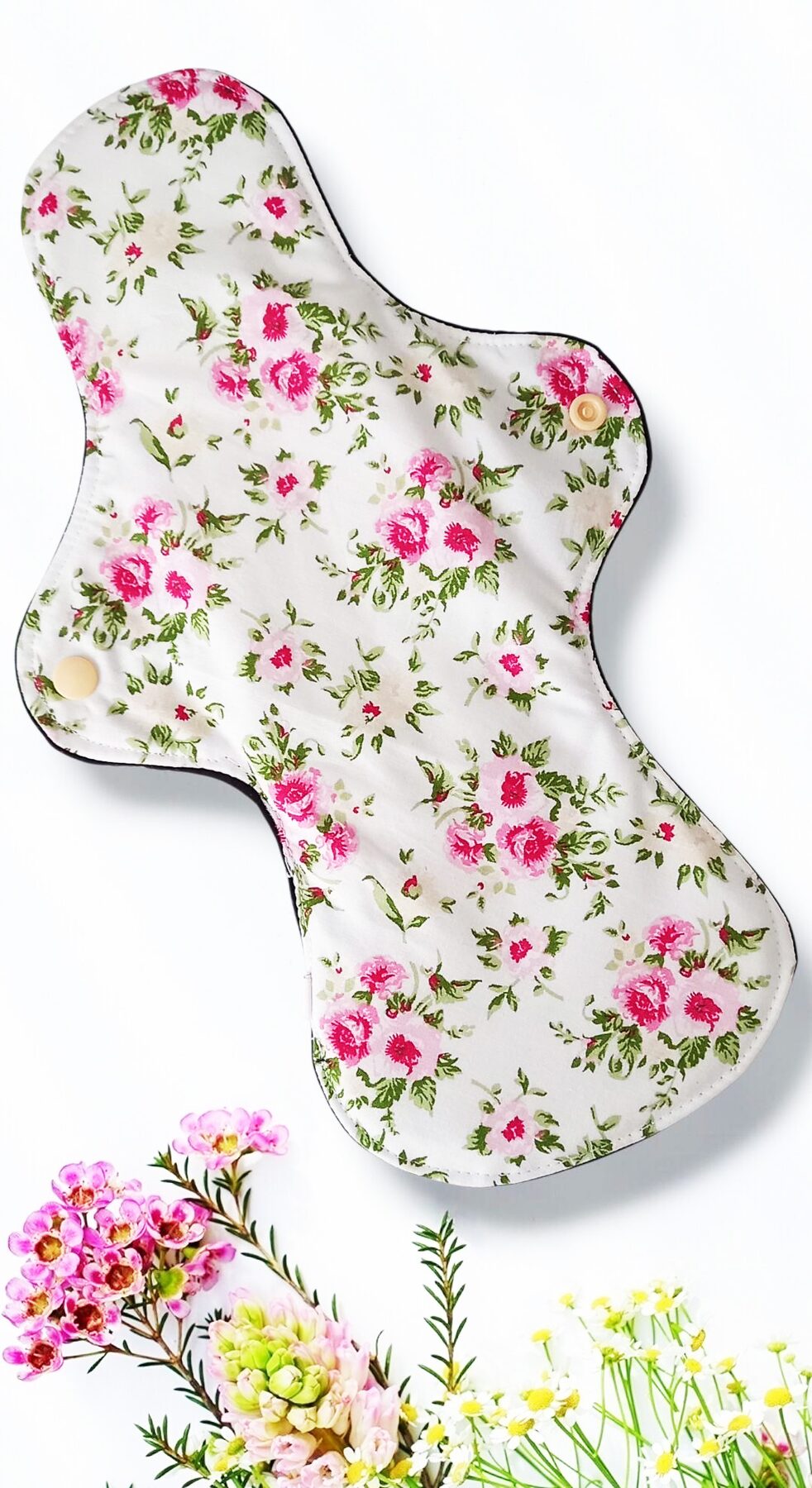 Pack 7 serviettes hygiéniques lavables ROSES (xl / nuit et flux abondants) - serviettes menstruelles lavables - Zéro déchet - shl - serviettes périodiques