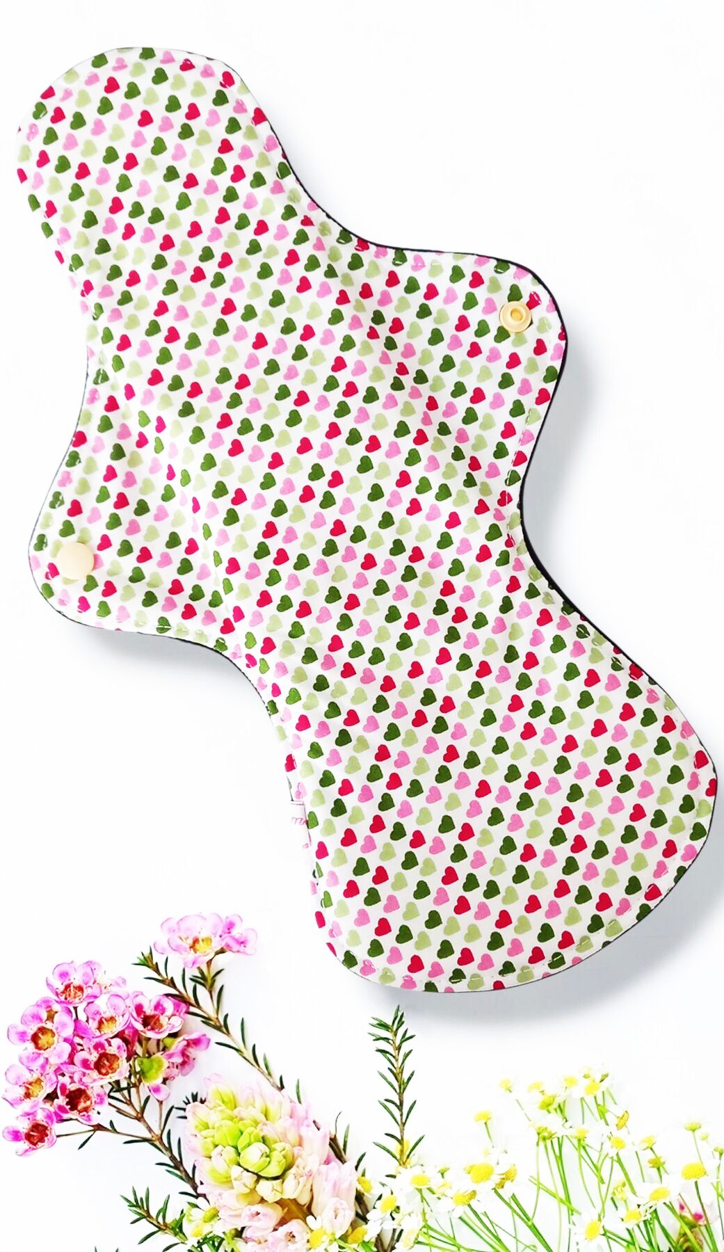 Pack 7 serviettes hygiéniques lavables ROSES (xl / nuit et flux abondants) - serviettes menstruelles lavables - Zéro déchet - shl - serviettes périodiques