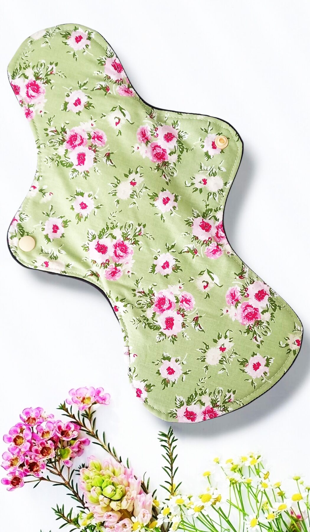 Pack 7 serviettes hygiéniques lavables ROSES (xl / nuit et flux abondants) - serviettes menstruelles lavables - Zéro déchet - shl - serviettes périodiques