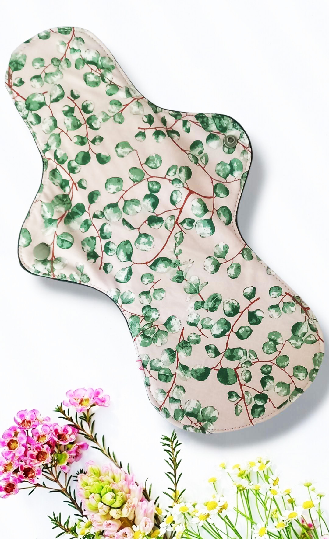 Pack 7 serviettes hygiéniques lavables EUCALYPTUS (xl / nuit et flux abondants) - serviettes menstruelles lavables - Zéro déchet - shl - serviettes périodiques