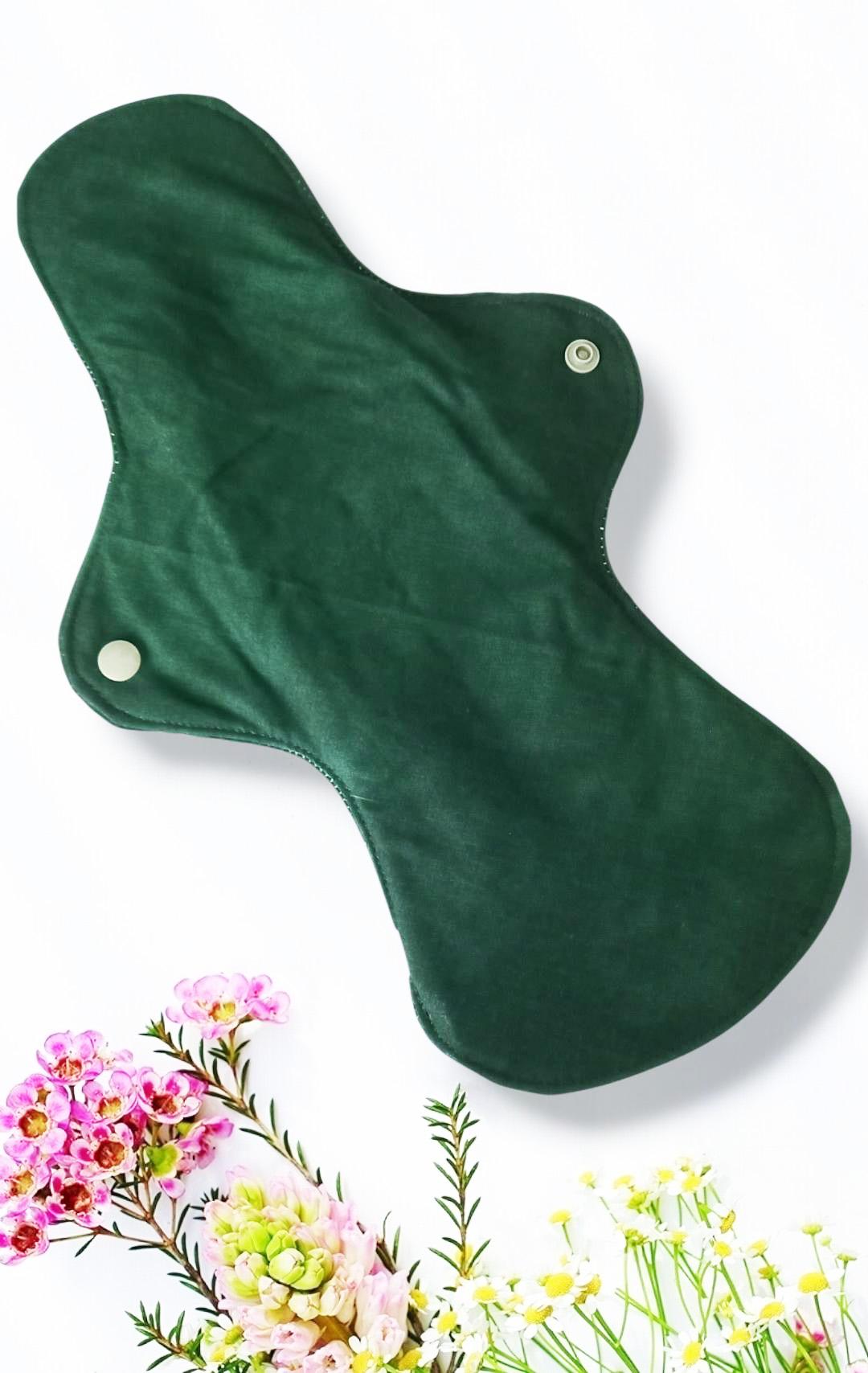 Pack 7 serviettes hygiéniques lavables EUCALYPTUS (xl / nuit et flux abondants) - serviettes menstruelles lavables - Zéro déchet - shl - serviettes périodiques