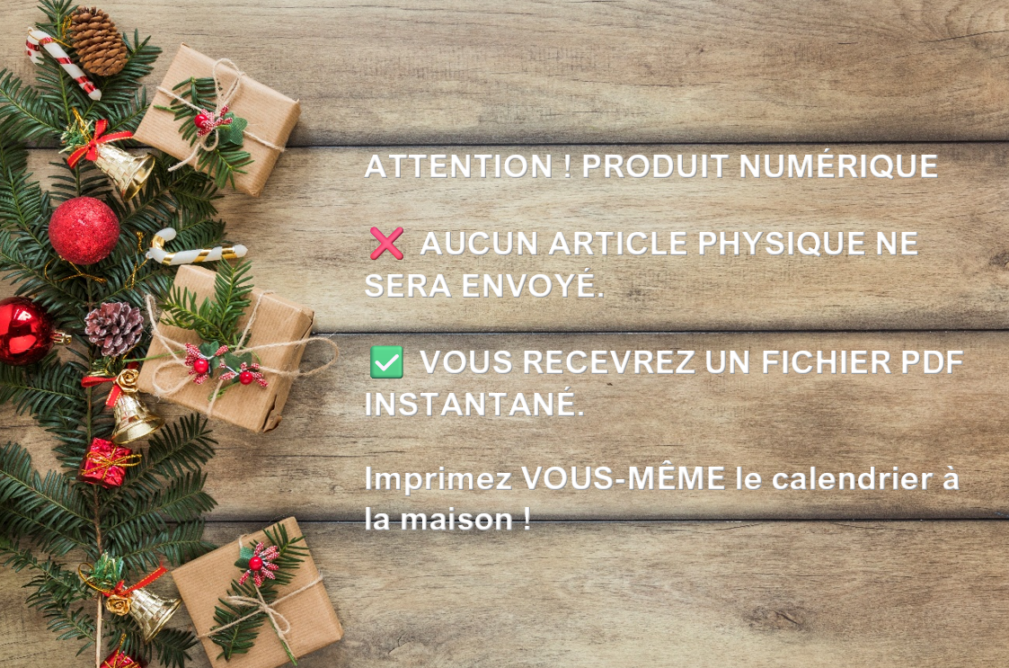 DIY Calendrier de l'Avent messages des lutins / kit (PDF à Imprimer) – Image 5