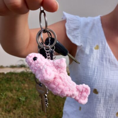 Porte-clé "poisson rose"