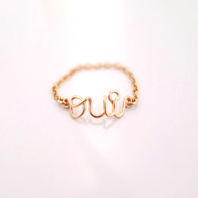 bague chaine oui gold filled
