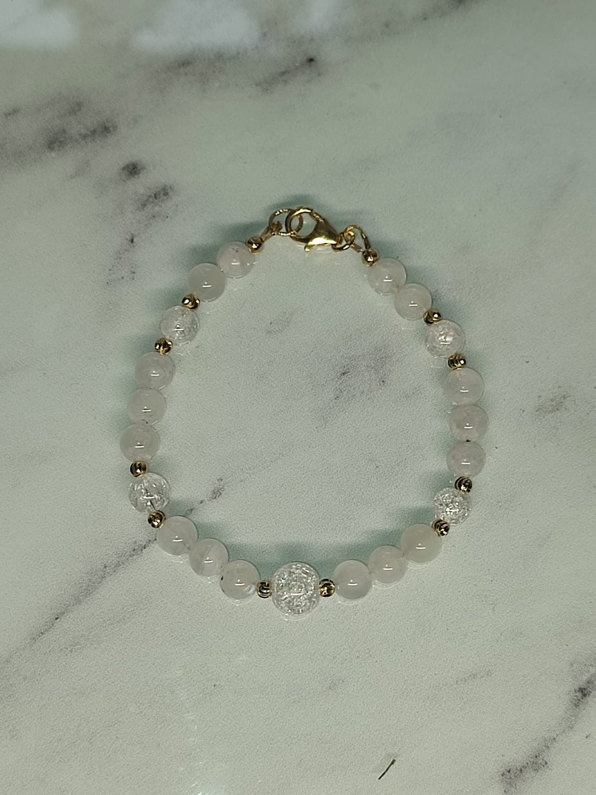 Bracelet Pierre de Lune et Cristal de Roche en Gold Filled – Image 4