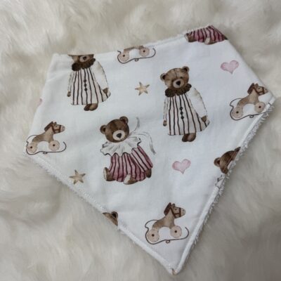 BAVOIR BANDANA FILLE ROSE OURS
