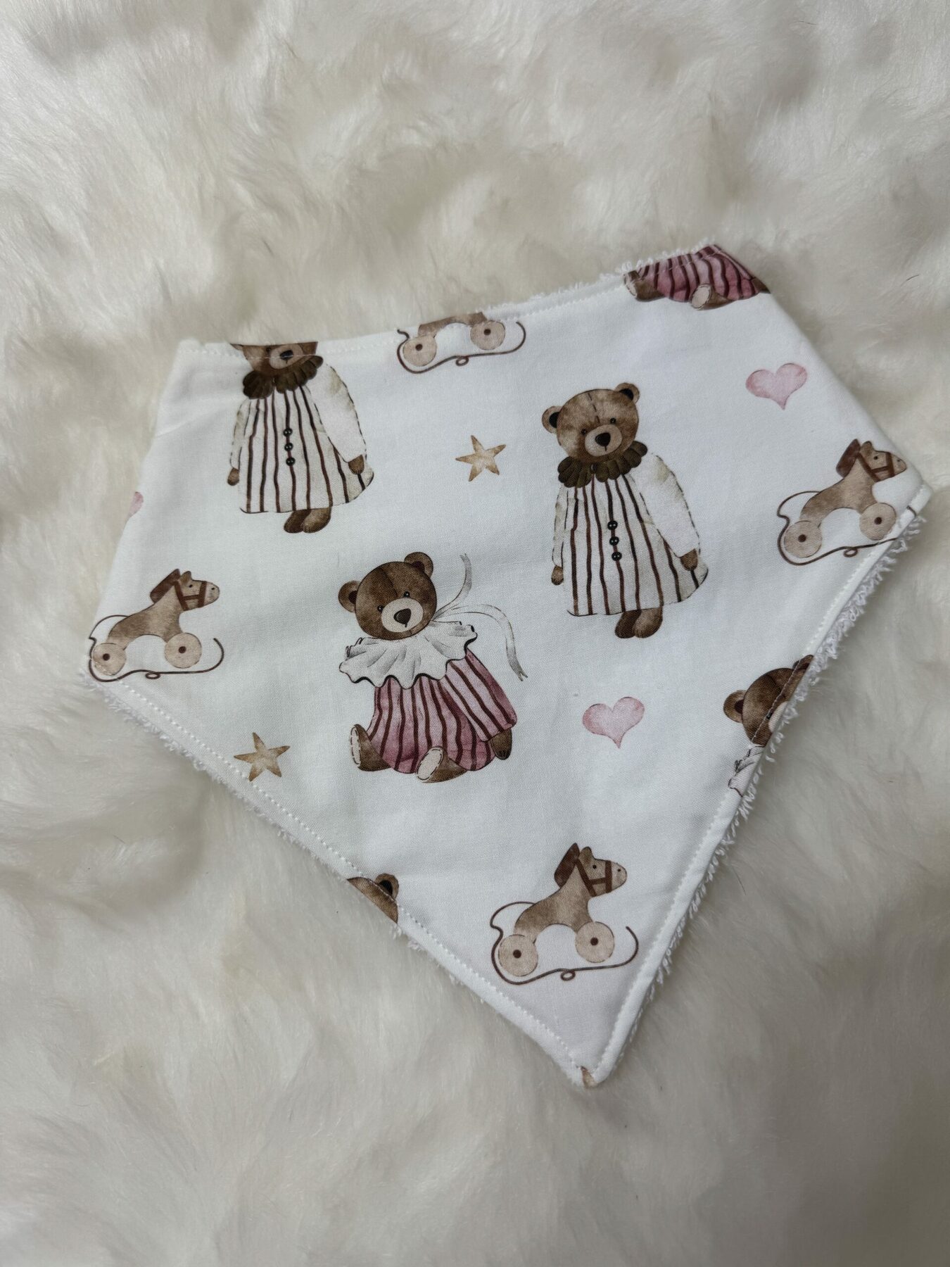 BAVOIR BANDANA FILLE ROSE OURS