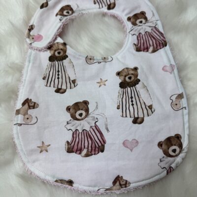 Bavoir bébé fait-main coton éponge thème ours