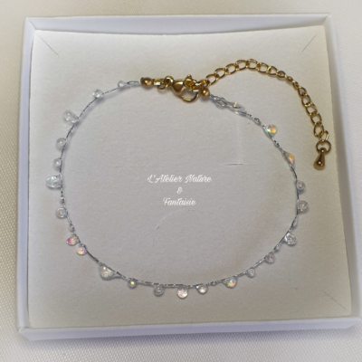 Bracelet " Blanc Scintillant "-Made in France