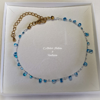 Bracelet " Bleu Scintillant "-Made in France