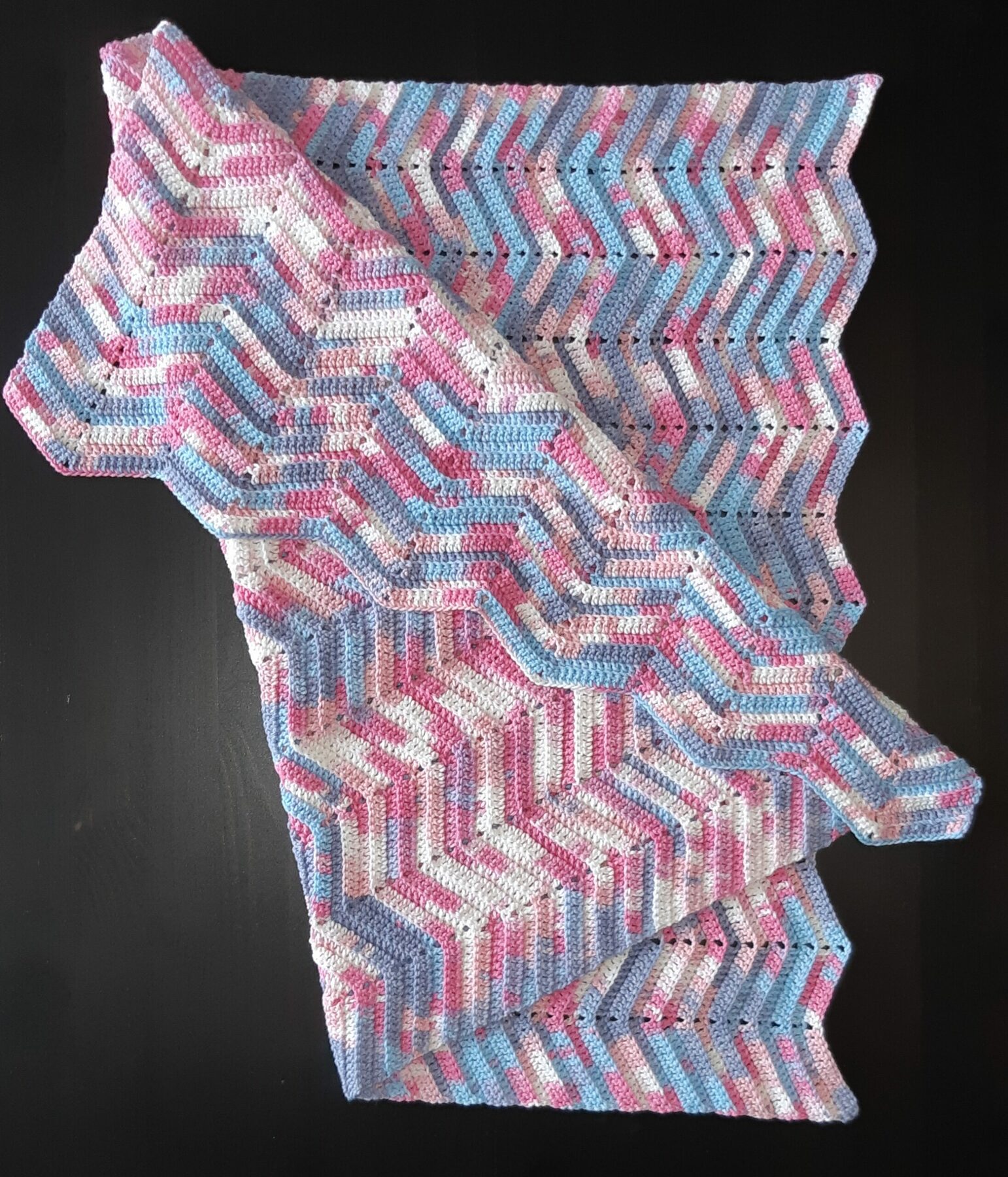 Plaid bébé multicolore ondulé 2