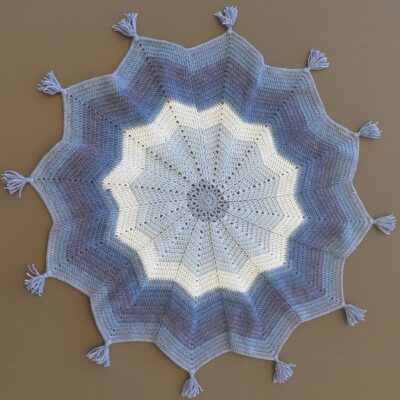 Plaid bébé étoile au crochet