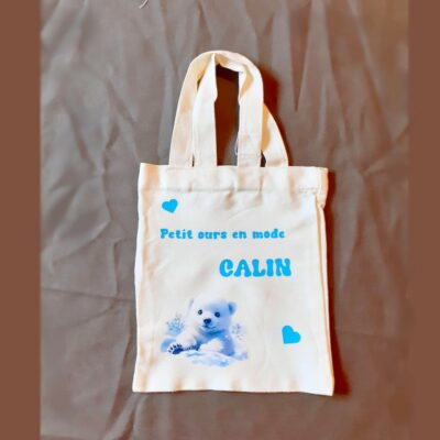 Petit Tote bag Nounours câlin