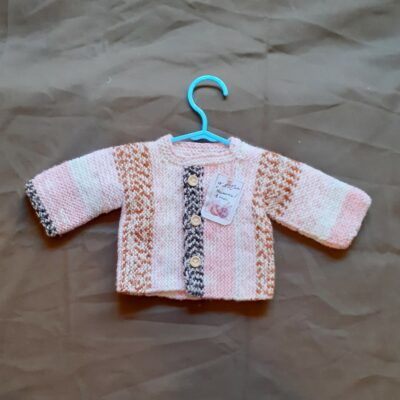 Gilet bébé tricoté mains