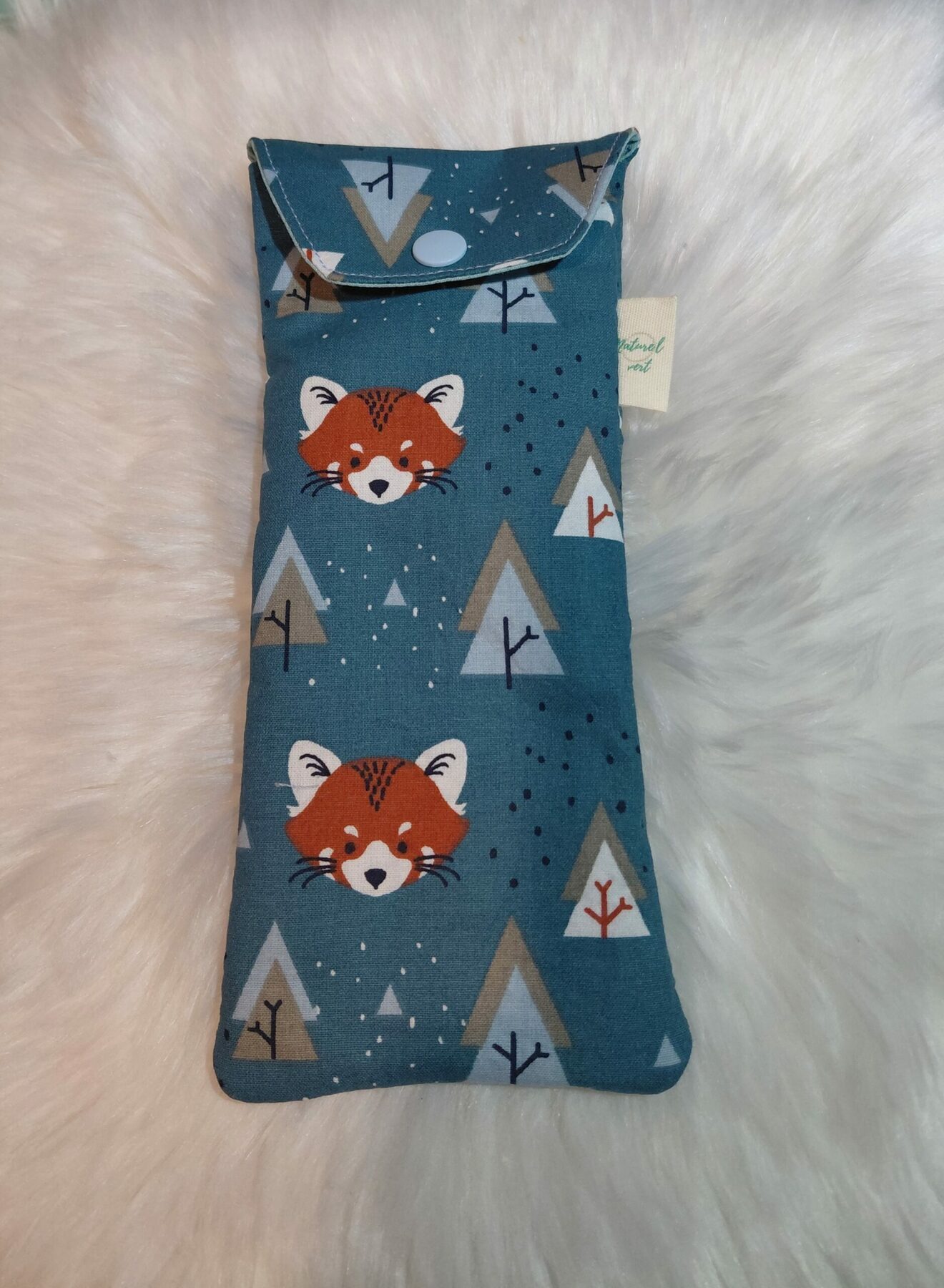 Pochette multifonction motif renard – étui brosse à dents, range couverts, lunettes ou stylos – fait main – Image 2