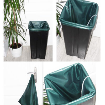 Sac poubelle lavable et réutilisable VERT BOUTEILLE (50 L) - sac poubelle alternatif écologique et durable