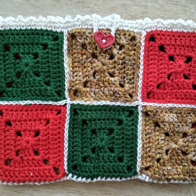 Pochette à livre vert / rouge / multi couleurs
