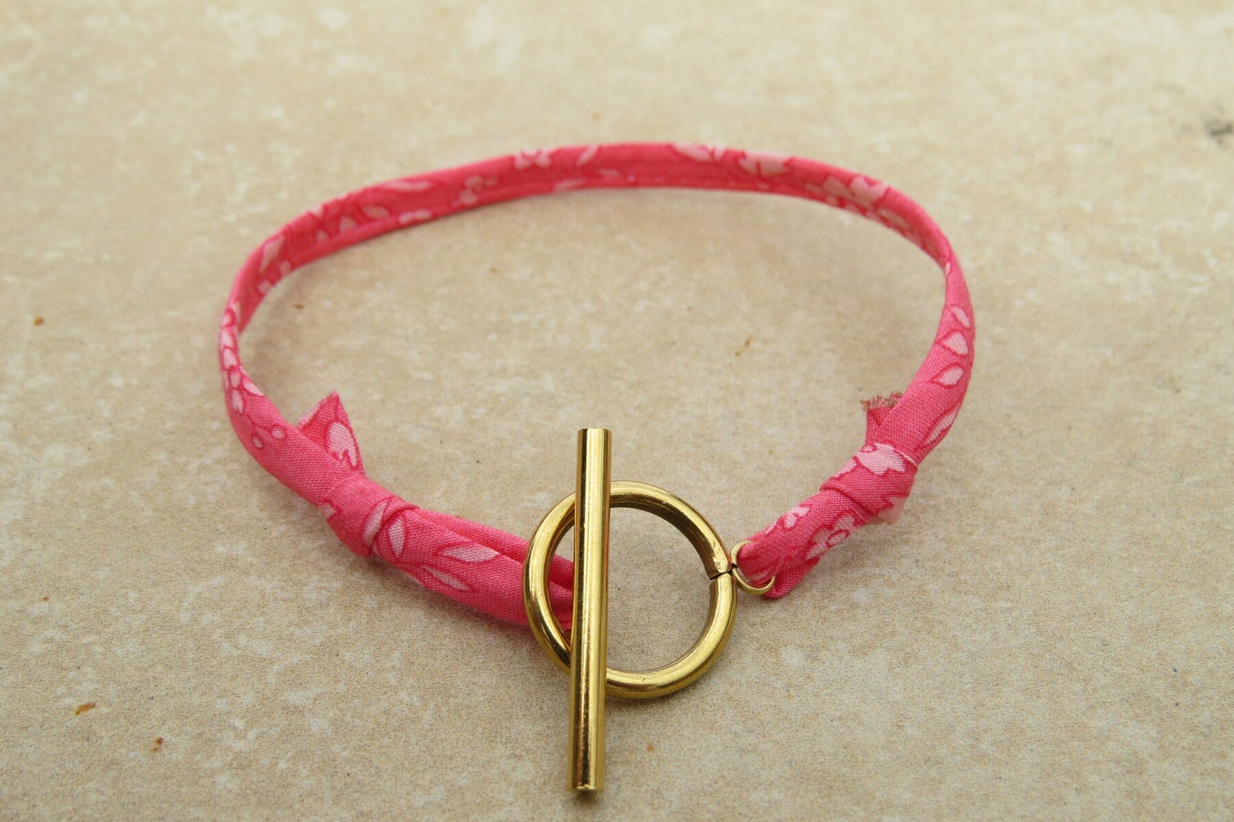 Bracelet Ruban et fermoir acier inoxydable