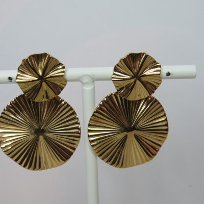 Boucles d’oreilles rose acier inoxydable