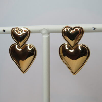 Boucles d’oreilles coeur acier inoxydable