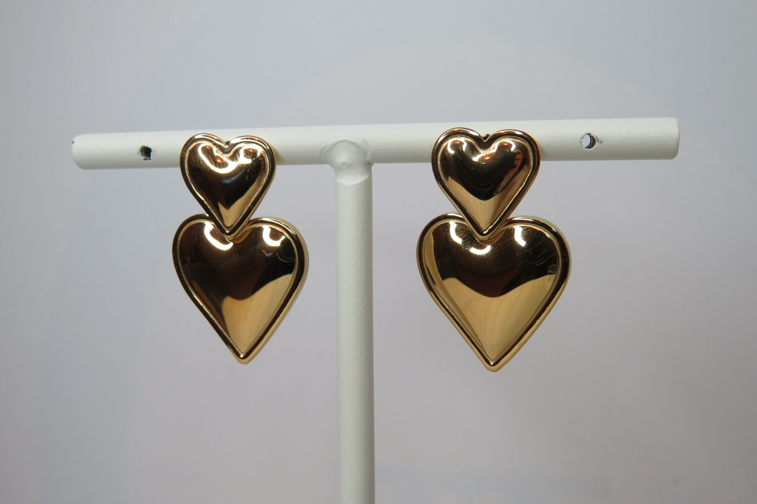 Boucles d’oreilles coeur acier inoxydable