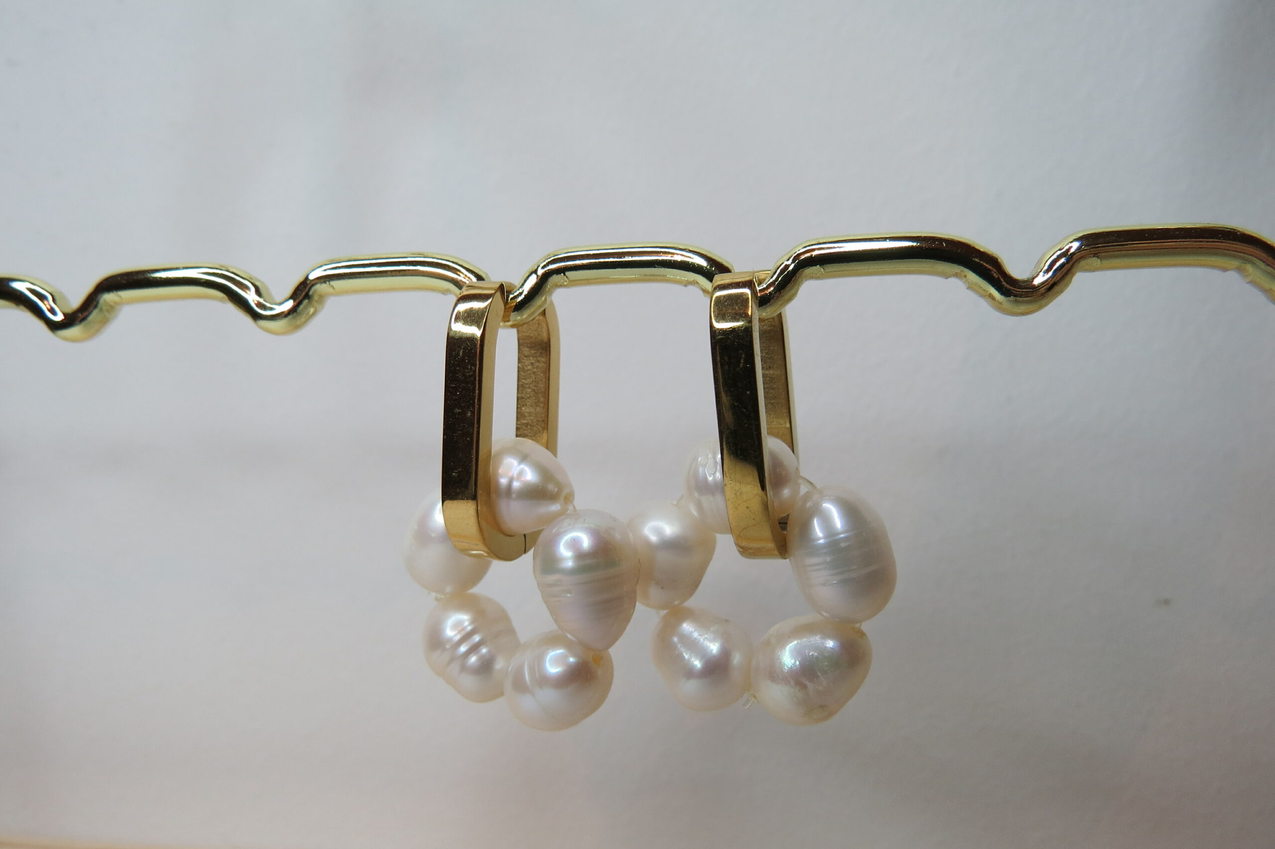 Boucles d’oreilles en perle d’eau douce et acier inoxydable