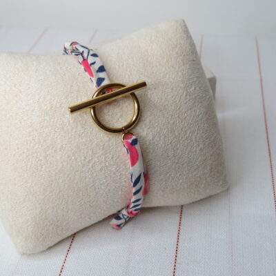 Bracelet Ruban et fermoir acier inoxydable